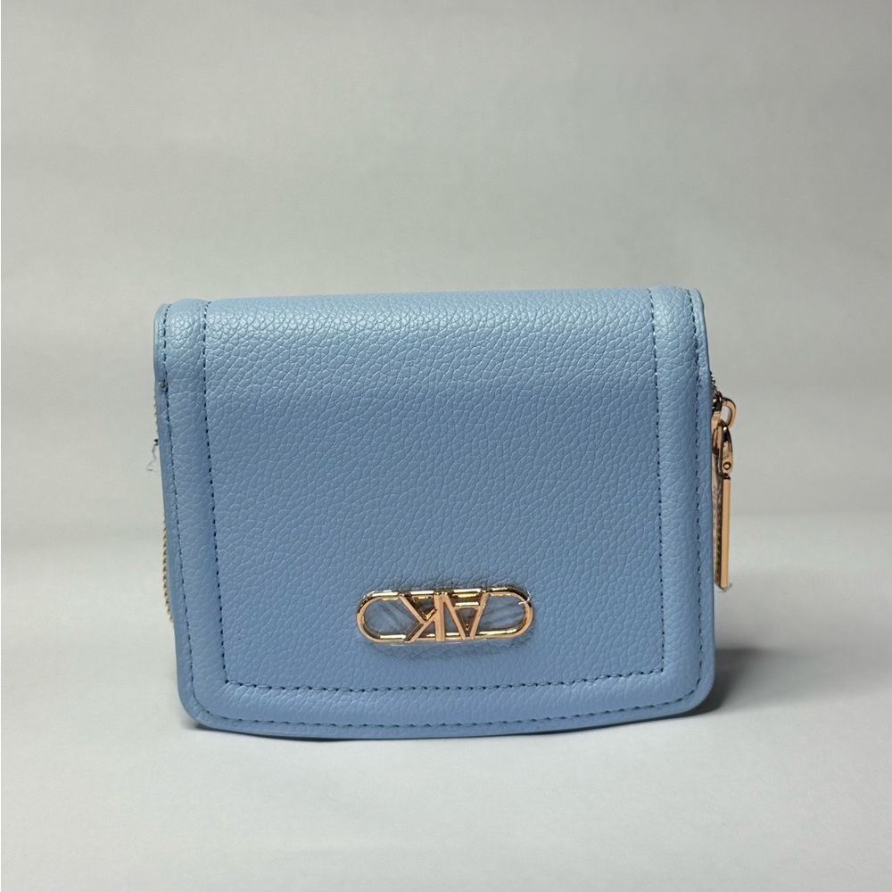 Anne Klein Light Blue Boxed AK Small Logo Wallet